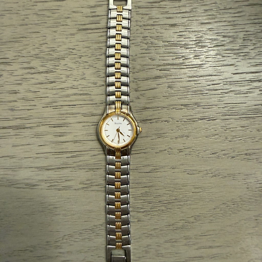 Bulova Ladies TwoTone Watch In Gold And Silver